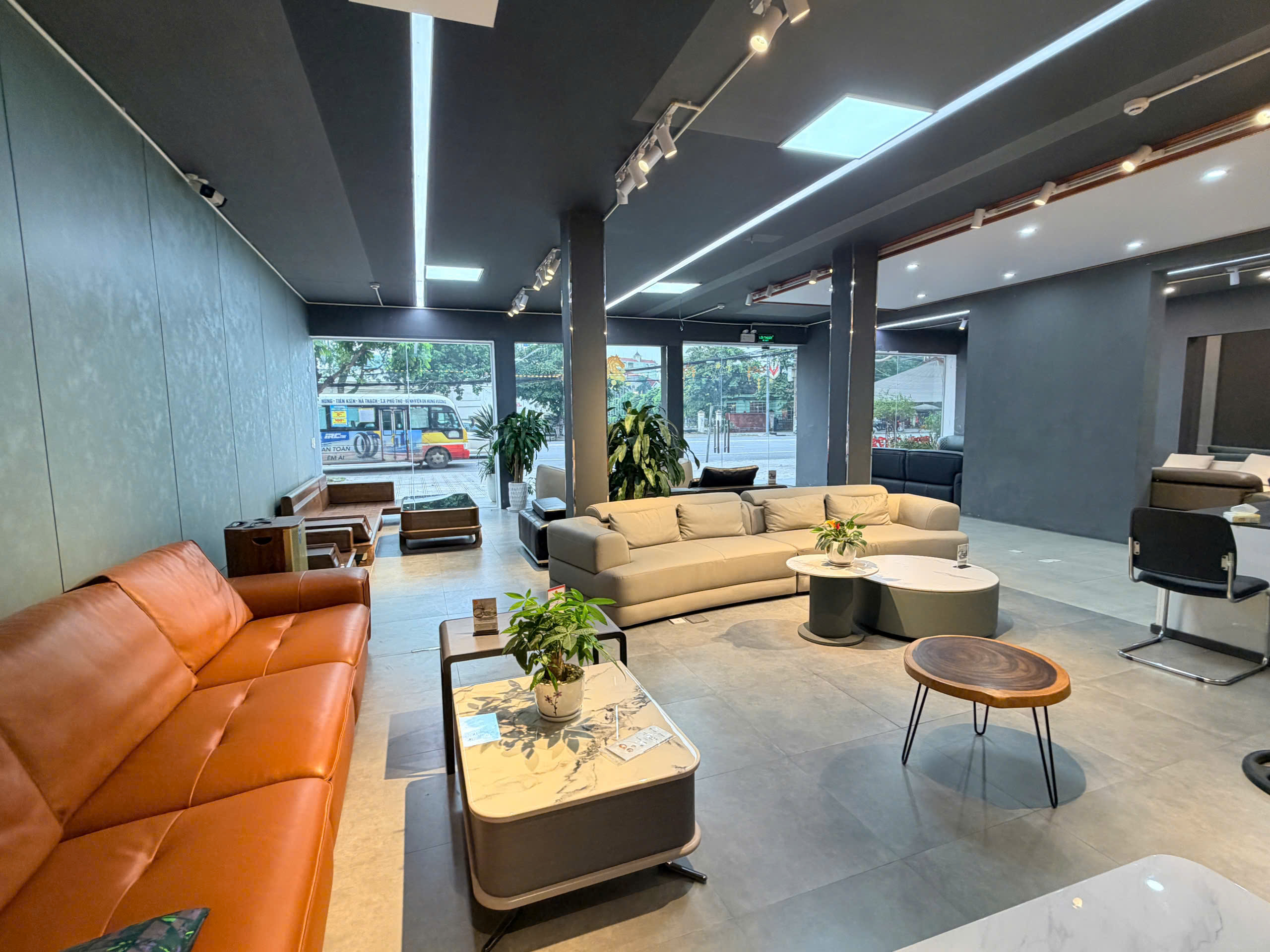 Bộ sưu tập Sofa Gỗ Mun Da Bò Takio